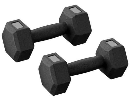 PAR DE HALTER SEXTAVADO INJETADO PEGADA PINTADA - 10KG