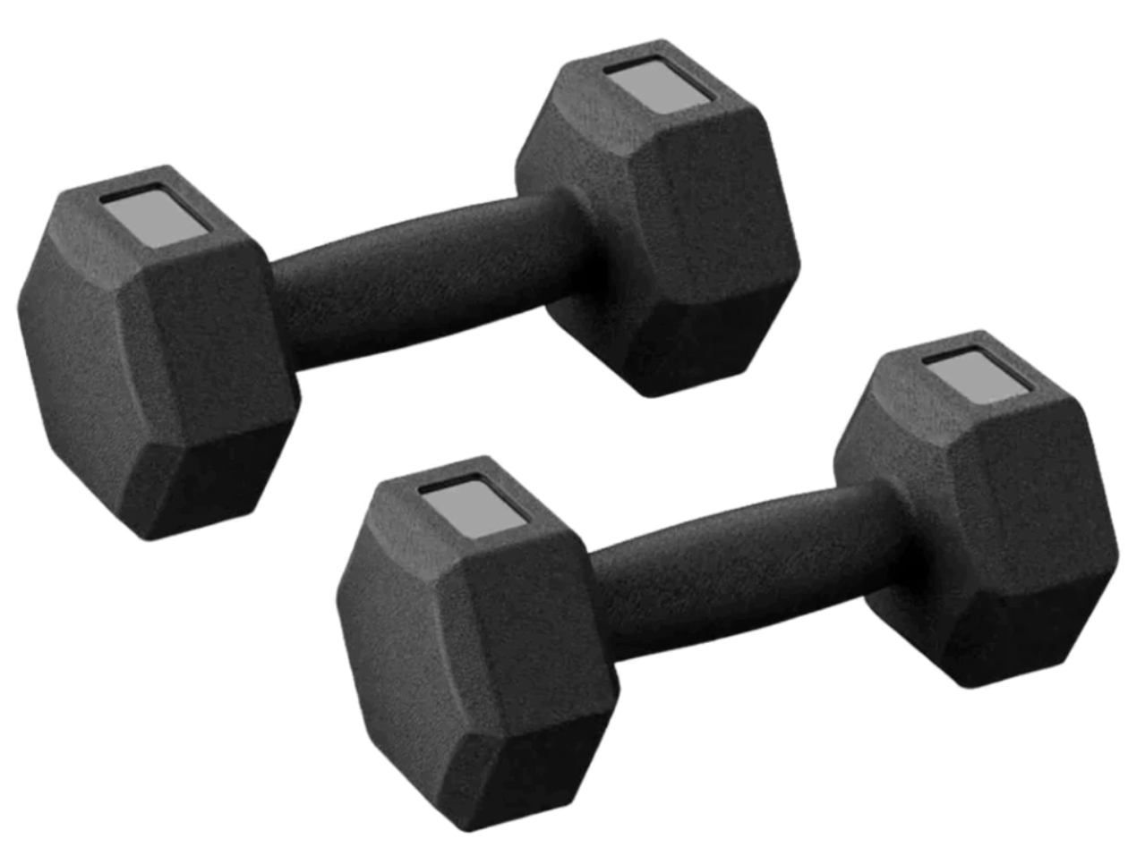 PAR DE HALTER SEXTAVADO INJETADO PEGADA PINTADA - 1KG